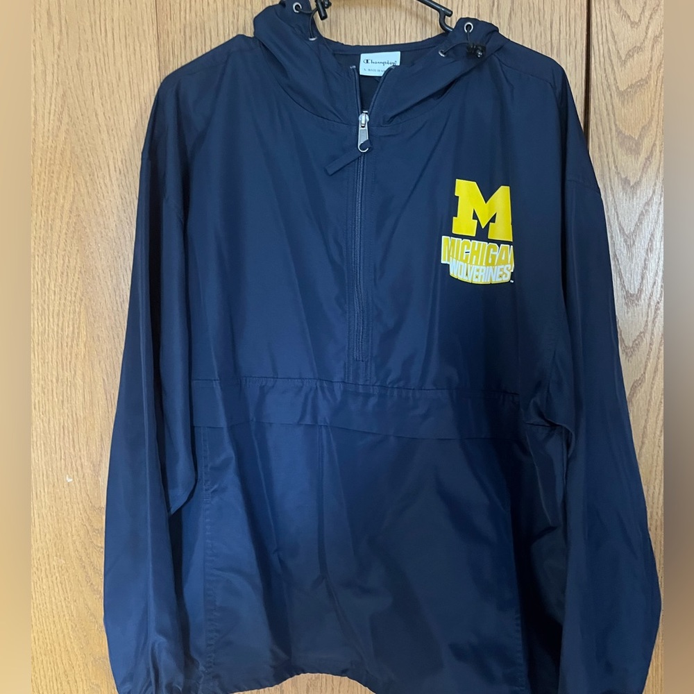 Champion Michigan wind breaker 1/4 zip